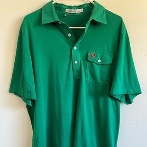 Criquet Green Players Polo Shirt L Pocket Patch NWOT